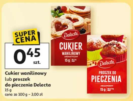 Cukier waniliowy lub proszek do pieczenia promocja w Auchan