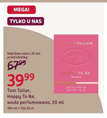 Woda perfumowana Tom Tailor Happy To Be promocja w Rossmann