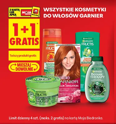 Kosmetyki do włosów Garnier promocja w Biedronka