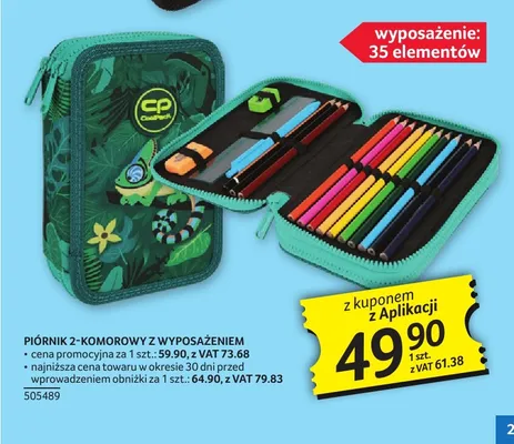 Piórnik 2-komorowy z wyposażeniem CoolPack promocja w Selgros