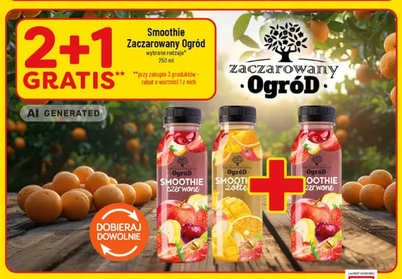 Smoothie czerwone Zaczarowany Ogród promocja w POLOmarket
