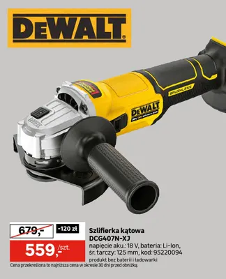 Szlifierka kątowa DeWalt DCG407N-XJ promocja w Leroy Merlin