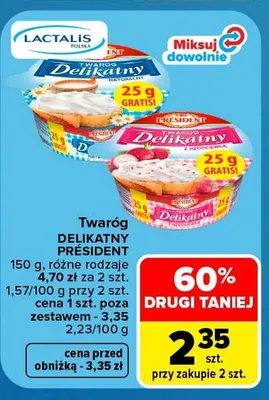 Twaróg Delikatny Président promocja w Carrefour Market