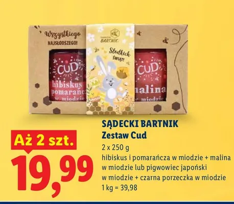 Zestaw Cud - pigwowiec japoński w miodzie + czarna porzeczka w miodzie promocja w Lidl