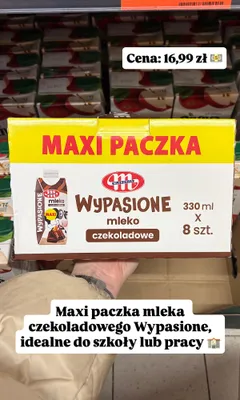Mleko czekoladowe Wypasione maxi paczka promocja w Biedronka