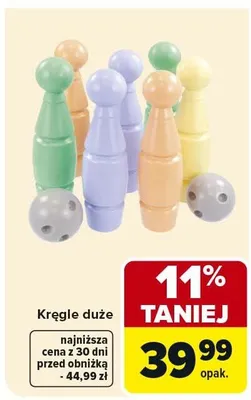 Kręgle duże promocja w Carrefour