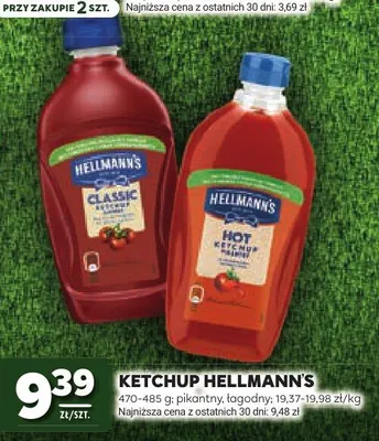 Ketchup pikantny Hellmann's Hot promocja w Stokrotka
