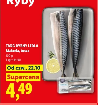 Makrela tusza Targ Rybny Lidla promocja w Lidl
