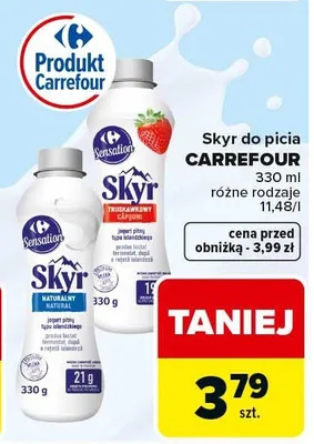 Skyr do picia różne rodzaje promocja w Carrefour Market