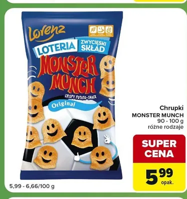 Chrupki Lorenz Monster Munch Original promocja w Carrefour Express