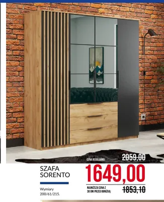 Szafa Sorento promocja w Abra Meble