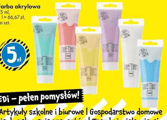 Farba akrylowa promocja w Tedi