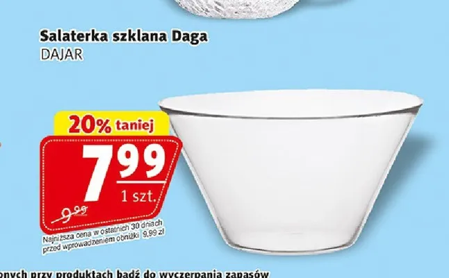 Salaterka szklana Daga Dajar promocja w Prim Market
