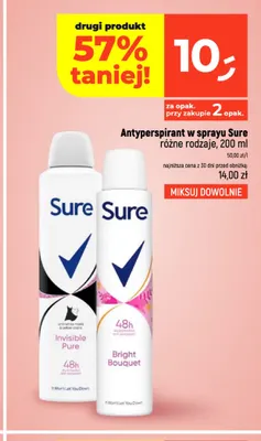 Antyperspirant w sprayu Sure Bright Bouquet promocja w Dealz