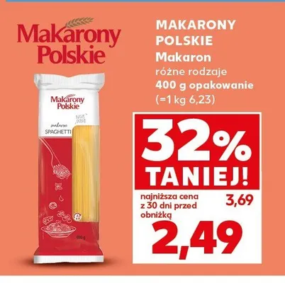 Makaron spaghetti Makarony Polskie promocja w Kaufland