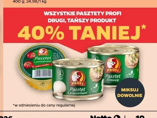 Pasztet z pieczarkami Profi promocja w Netto