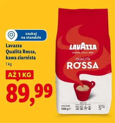 Kawa ziarnista Qualità Rossa promocja w Lidl