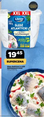 Filety śledziowe w sosie śmietanowym Lisner promocja w Netto