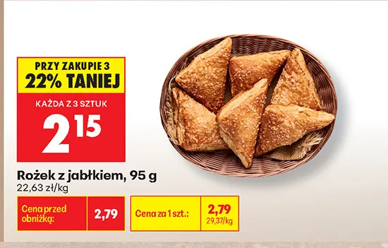 Rożek z jabłkiem promocja w Biedronka