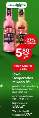 Piwo Desperados Mixado Passion Fruit 8% promocja w Żabka
