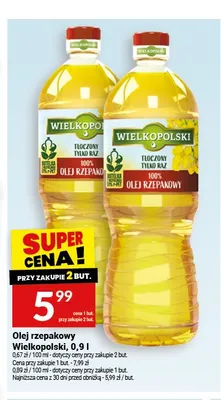 Olej rzepakowy Wielkopolski promocja w Twój Market