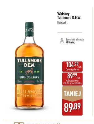 Whiskey Tullamore D.E.W. Irish Whiskey promocja w Aldi