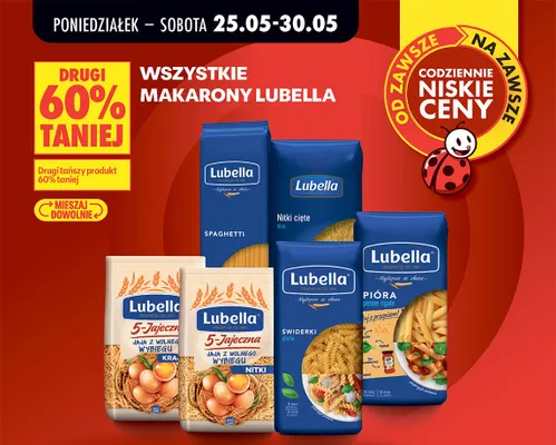 Makaron 5-jajeczna krajanka Lubella promocja w Biedronka