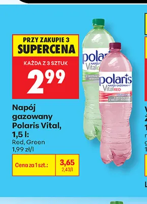 Napój gazowany Polaris Vital Green promocja w Biedronka