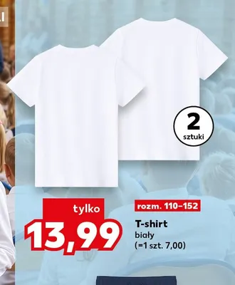 T-shirt biały 2-pak promocja w BACK TO SCHOOL