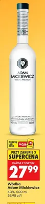 Wódka premium Adam Mickiewicz promocja w Biedronka