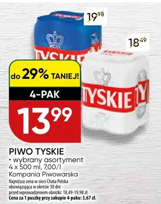 Piwo promocja w Chata Polska