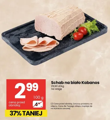 Schab na biało Kabanos promocja w Delikatesy Centrum