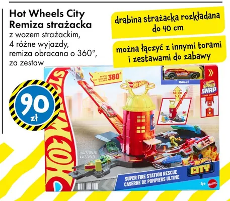 Remiza strażacka Hot Wheels City promocja w Tedi