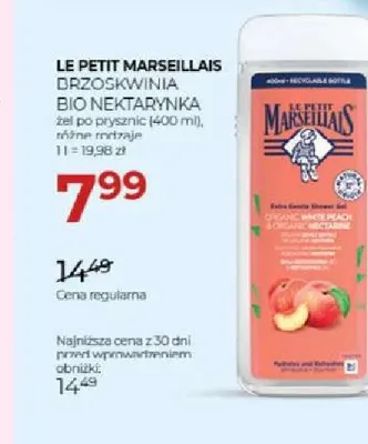 Żel pod prysznic Le Petit Marseillais Brzoskwinia Bio Nektarynka promocja w Drogerie Jawa