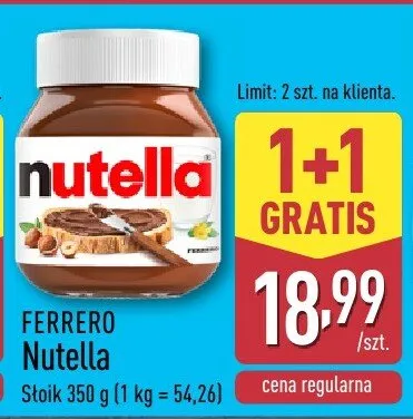 Krem Nutella promocja w Aldi