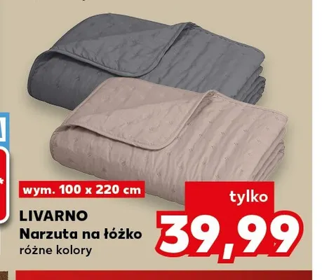 Narzuta na łóżko Livarno 100x220 cm promocja w Kaufland