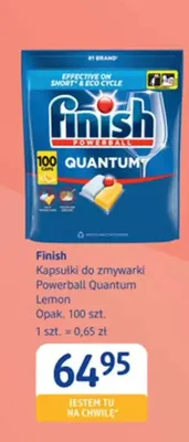 Kapsułki do zmywarki Finish Powerball Quantum Lemon promocja w Drogerie DM