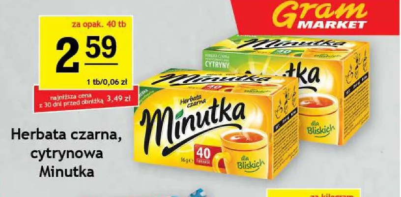 Herbata czarna Minutka promocja w Gram Market