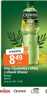 Olej rzepakowy z oliwą z oliwek Oliwier promocja w Leclerc