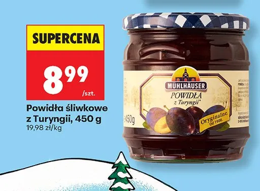 Powidła śliwkowe z Turyngii Muhlhauser promocja w Biedronka
