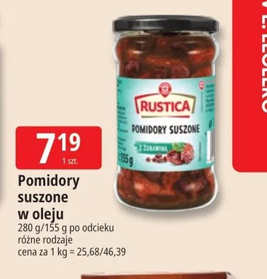 Pomidory suszone w oleju Rustica promocja w Leclerc