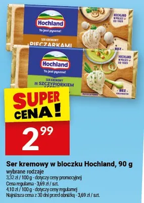 Ser kremowy w bloczku Hochland wybrane rodzaje promocja w Twój Market