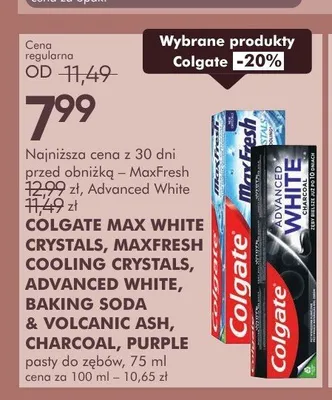 Pasta do zębów Colgate Max Fresh promocja w Super-Pharm