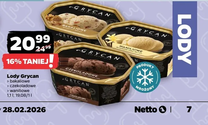 Lody waniliowe promocja w Netto