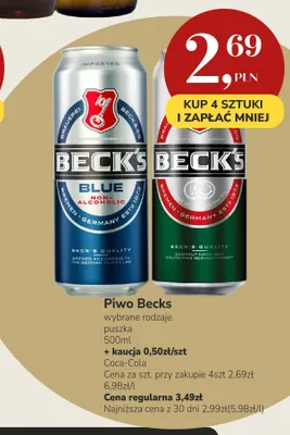 Piwo Becks promocja w Market Point