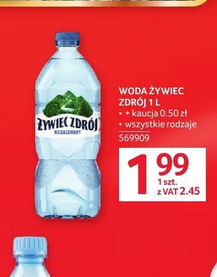 Woda Żywiec Zdrój promocja w Selgros