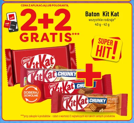 Baton Kit Kat Chunky Peanut Butter promocja w POLOmarket