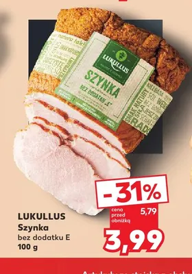 Szynka bez dodatku E Lukullus promocja w Kaufland