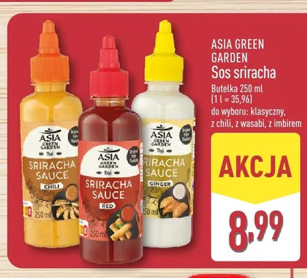 Sos sriracha z wasabi Asia Green Garden promocja w Aldi
