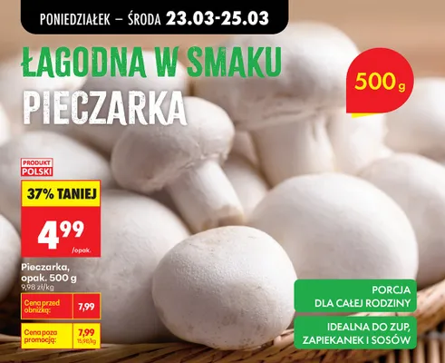 Pieczarka promocja w Biedronka